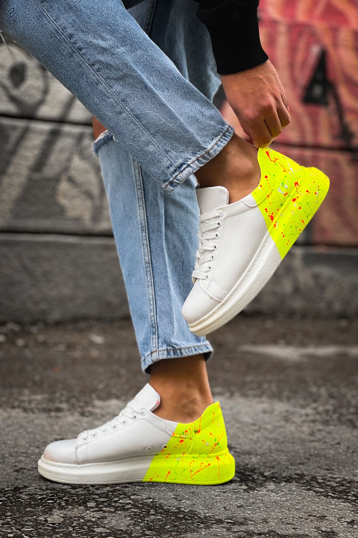 CH254 CBT Pittura Herren Sneaker 502 NEON SARI TOPUK SPLUSH