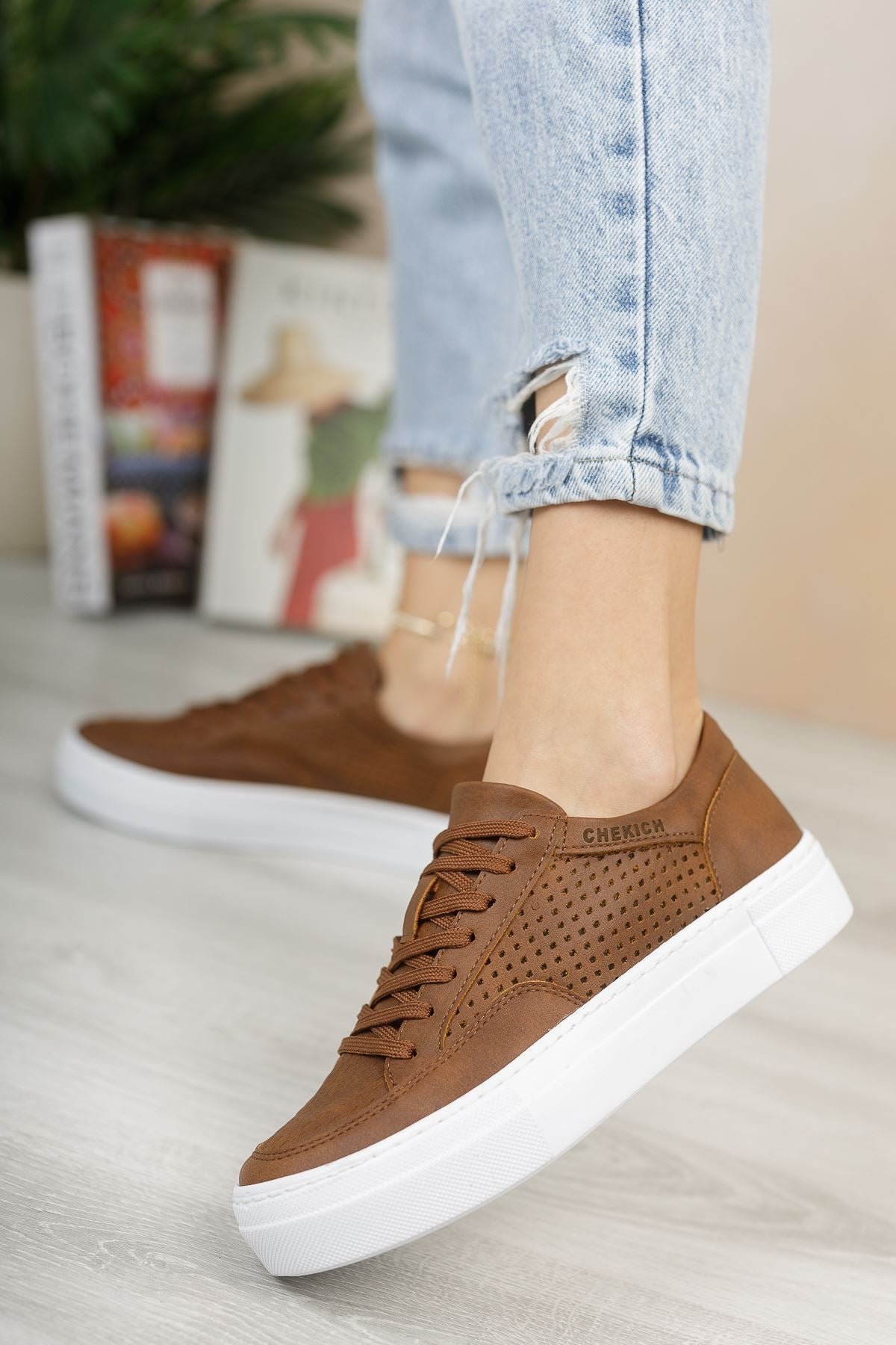 CH015 CBT First Edition Women Tan Sneaker