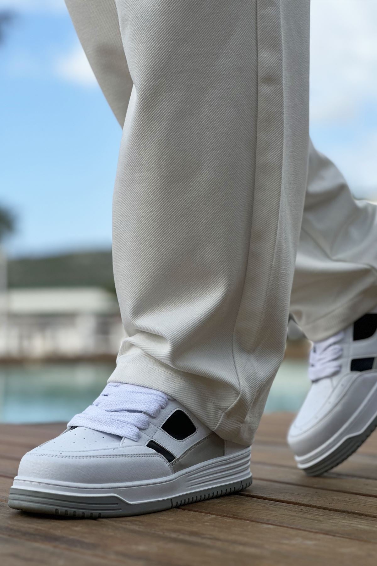 CH2410 - CBT AvaxErkek Spor Ayakkabı White/Black