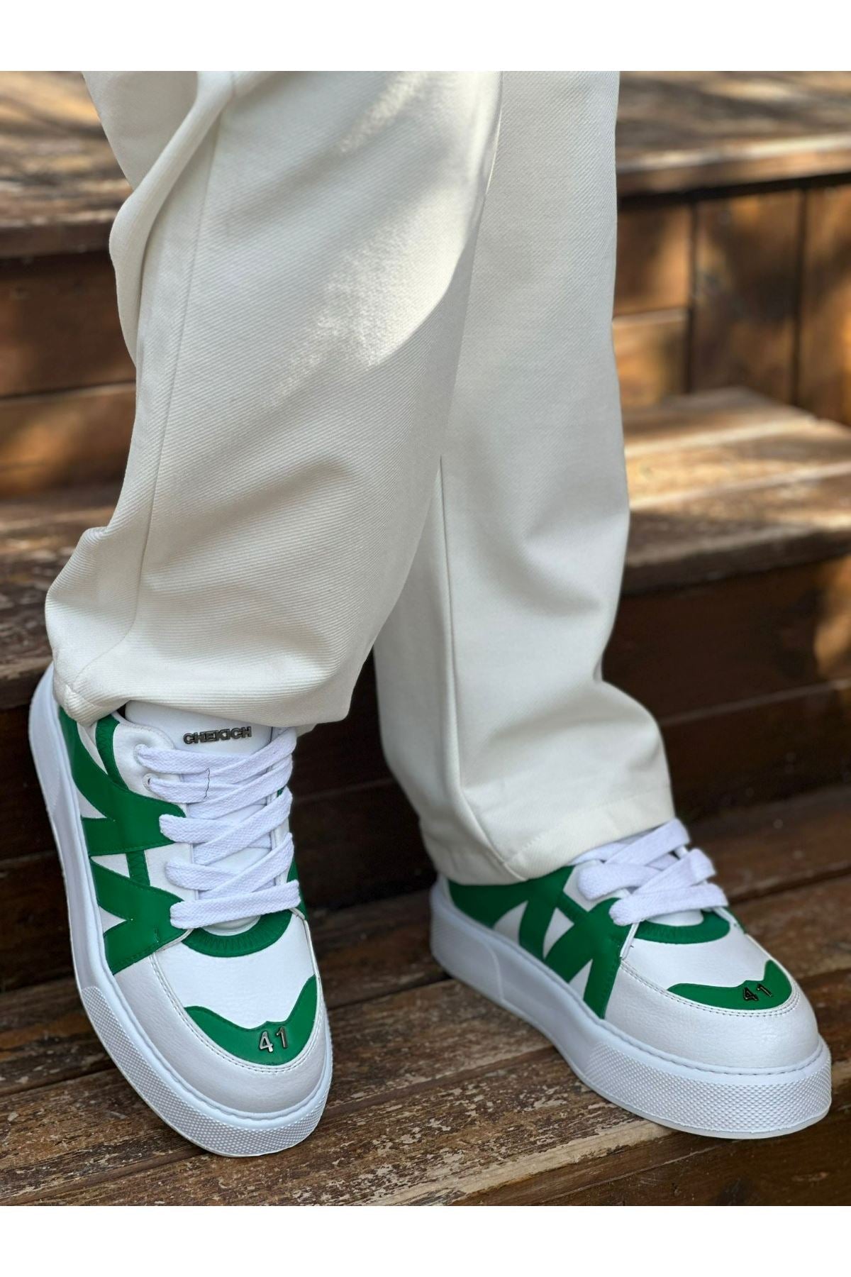 CH2407 CBT Star-X Herren Sneakers Weiß/Grün