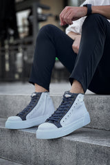 CH167 - GBT Blazer Men's Boots White/Grey