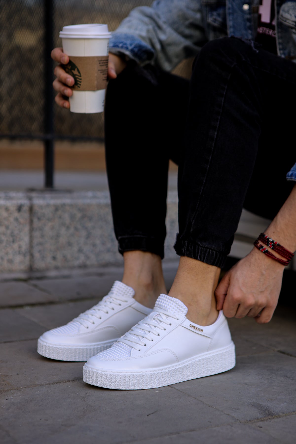 CH017 - FBT Pyramid Men Sneaker White