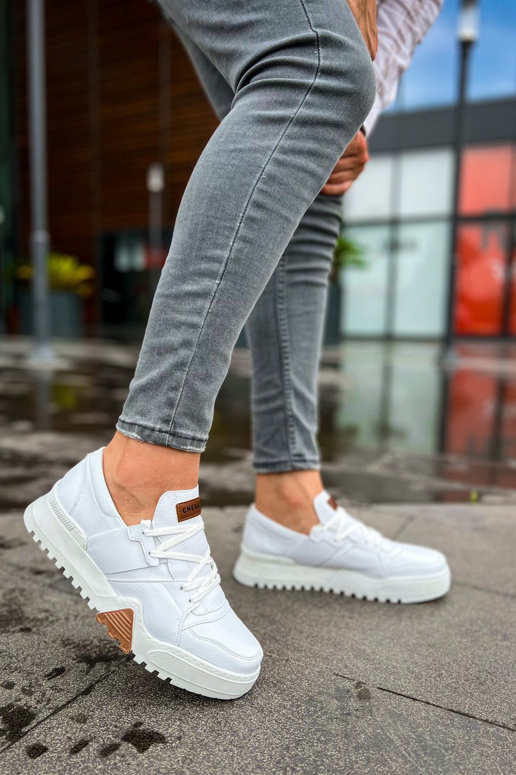 CH067 GBT Warrem Men Sneaker White / White