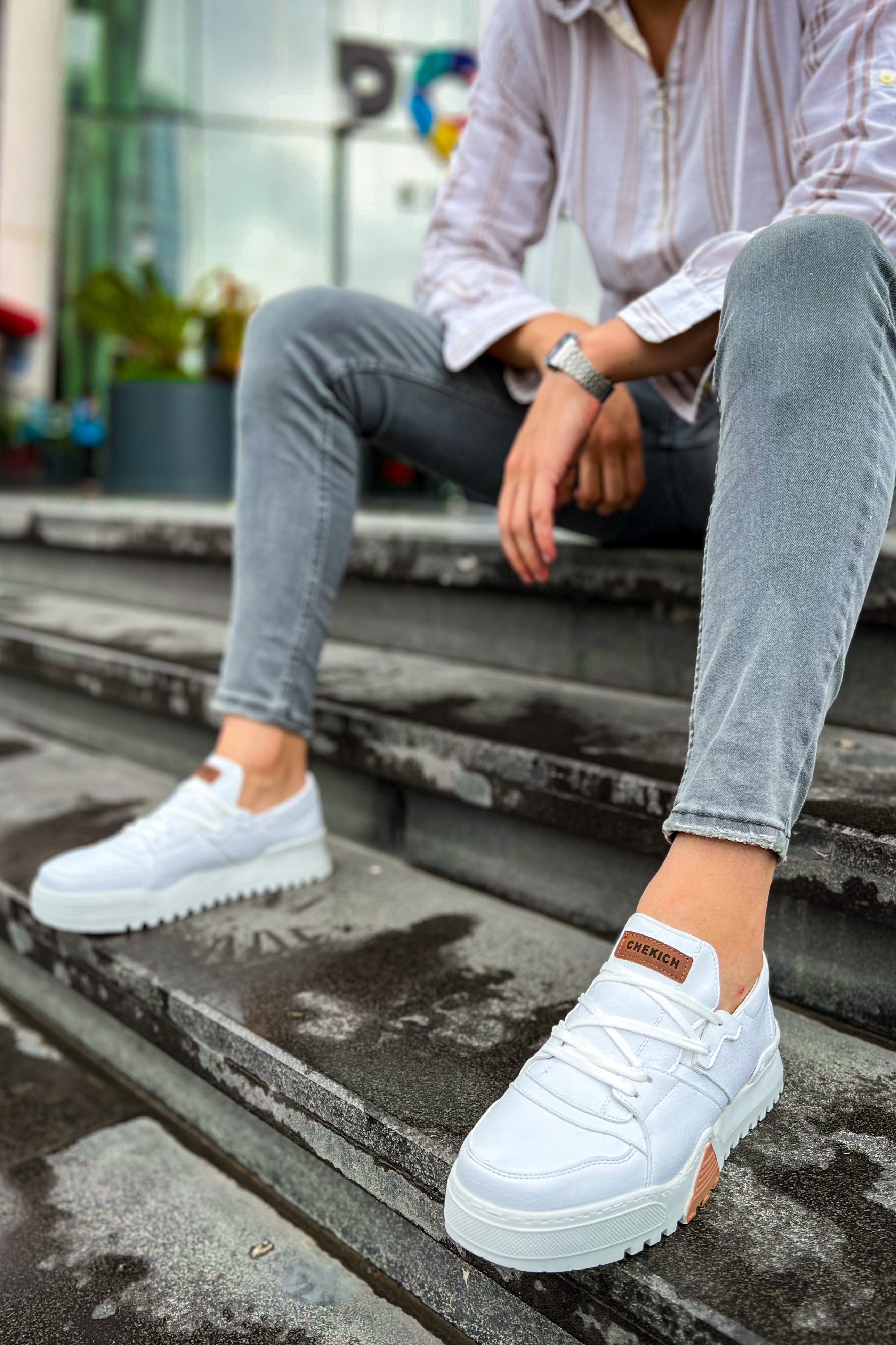 CH067 GBT Warrem Men Sneaker White / White