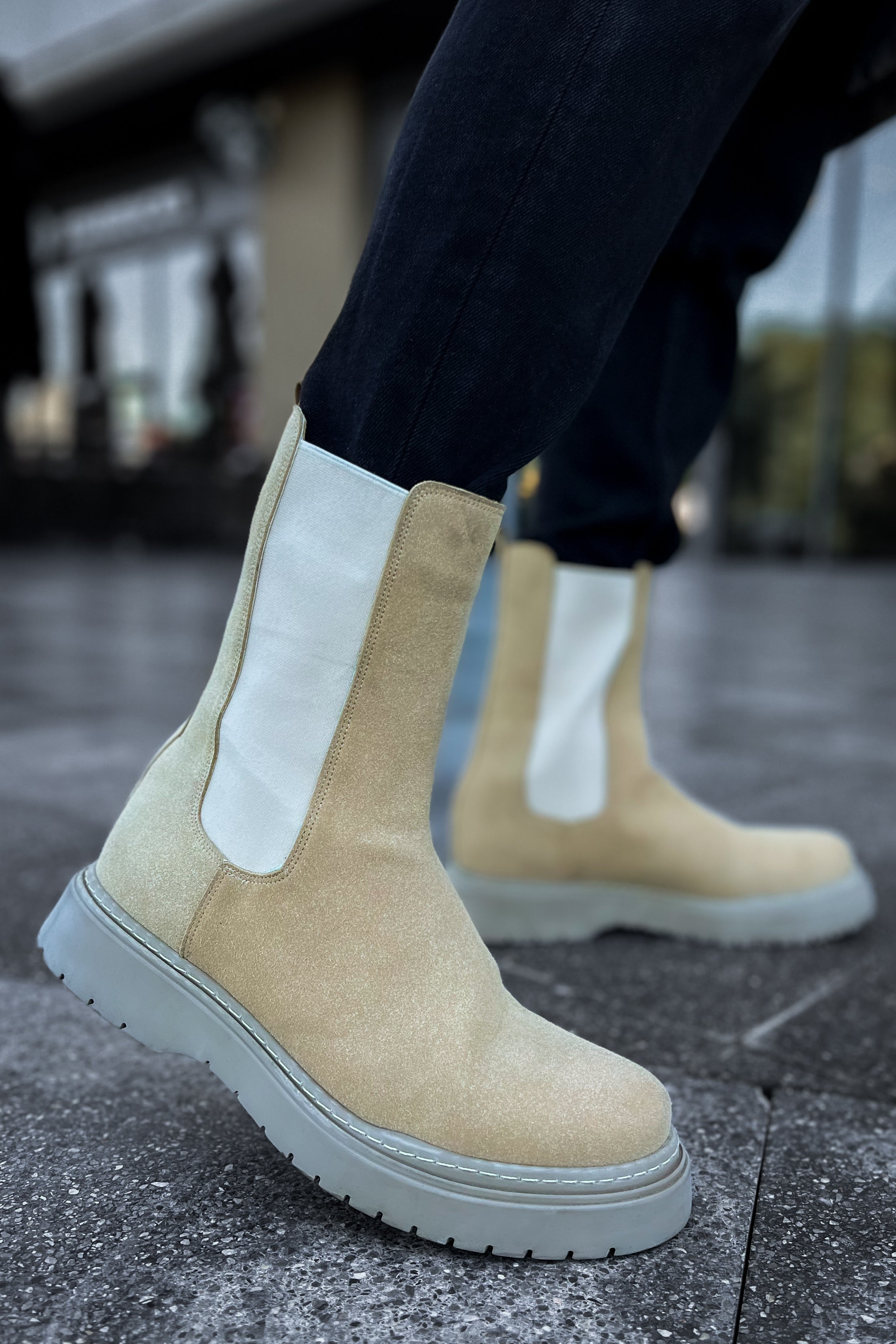 CH223 SRT Alaska Süet Herrenstiefel Sandfarbe