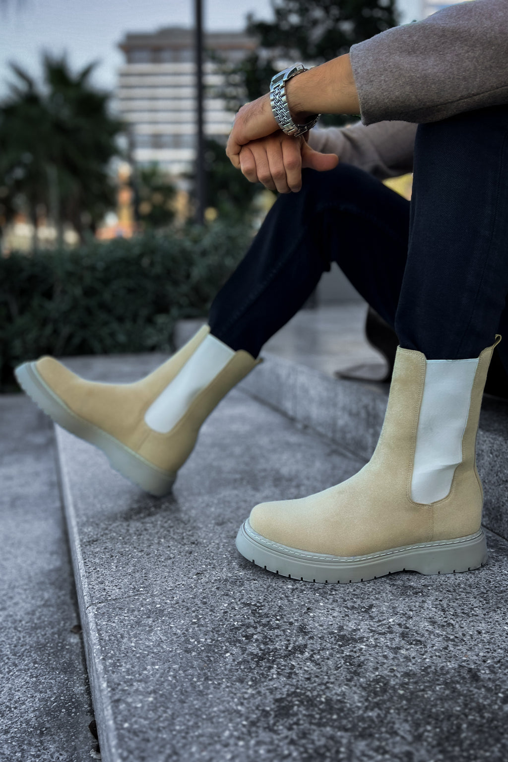 CH223 SRT Alaska Süet Herrenstiefel Sandfarbe
