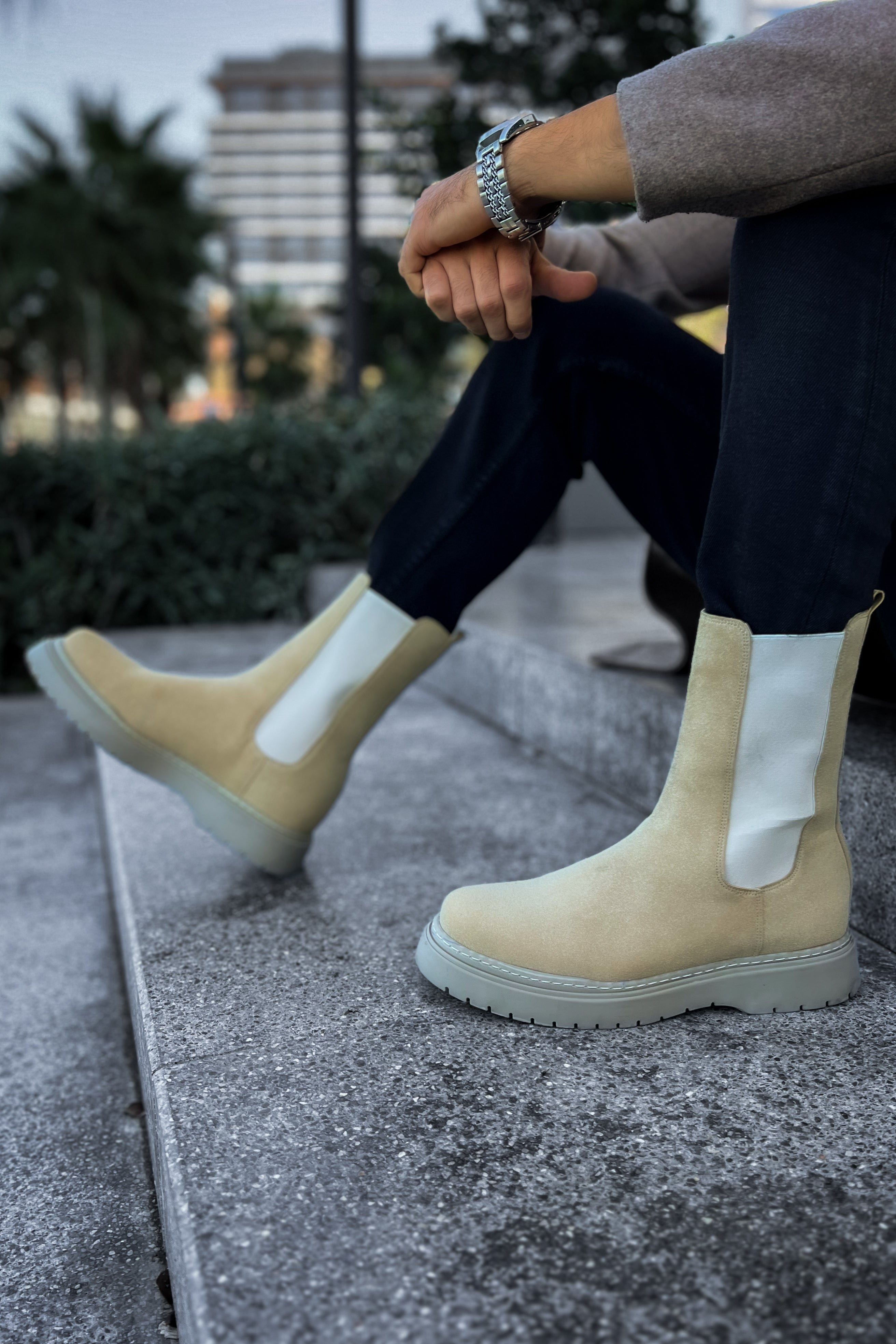 CH223 SRT Alaska Süet Herrenstiefel Sandfarbe