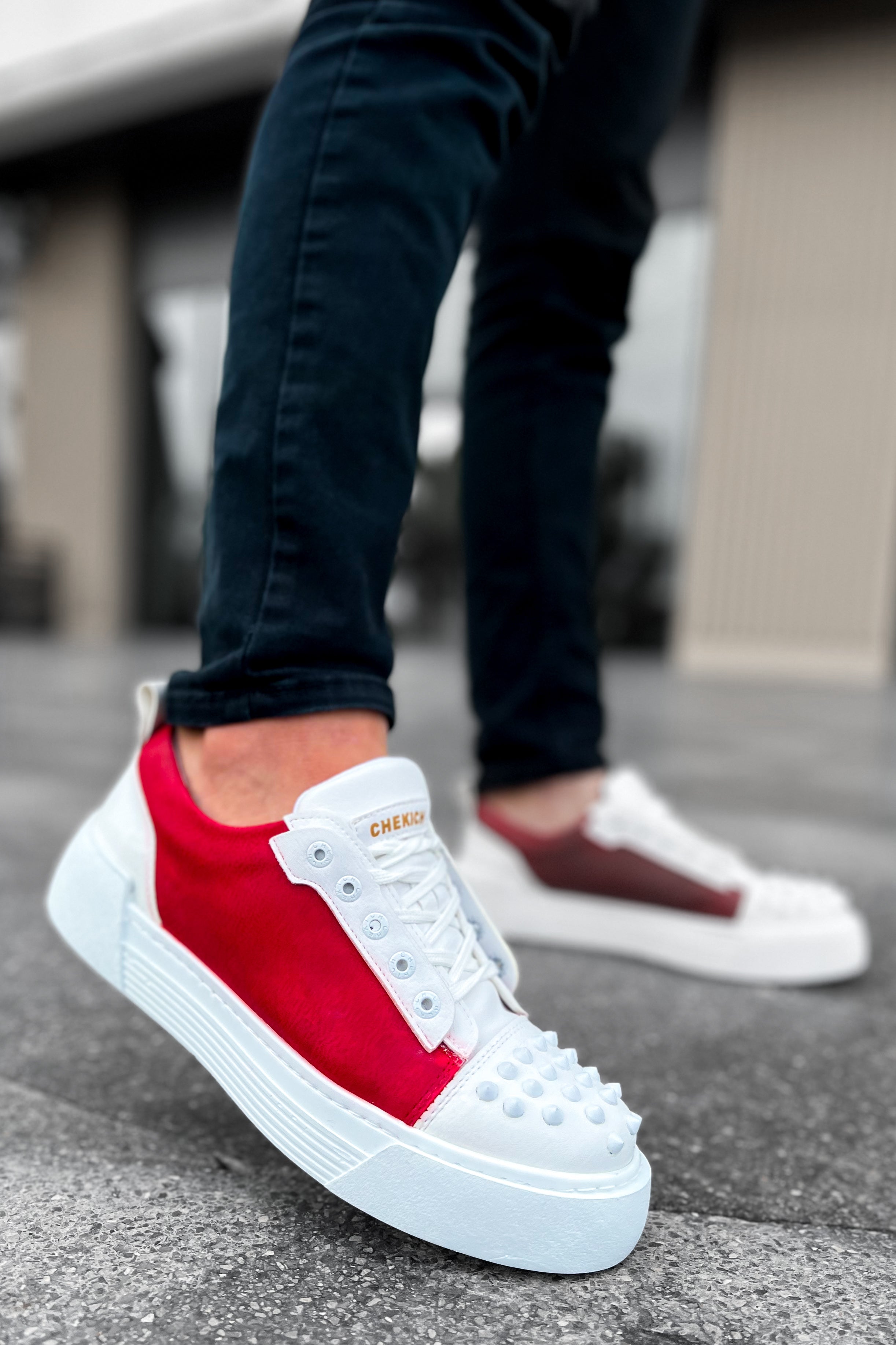 CH169 - CBT Thorn Men Sneaker White / Red