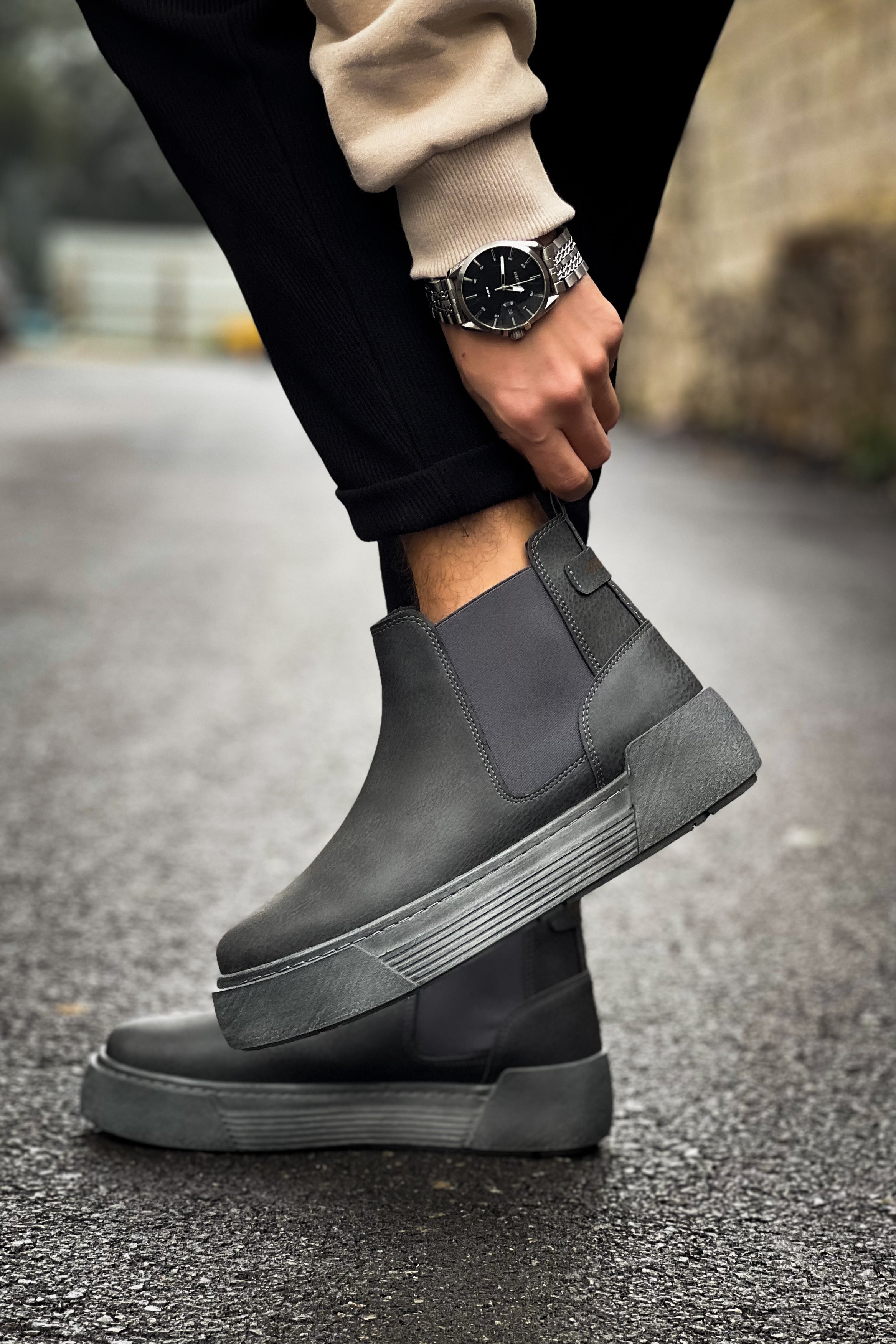 CH069 CRT Harmany Men's Boots Grey