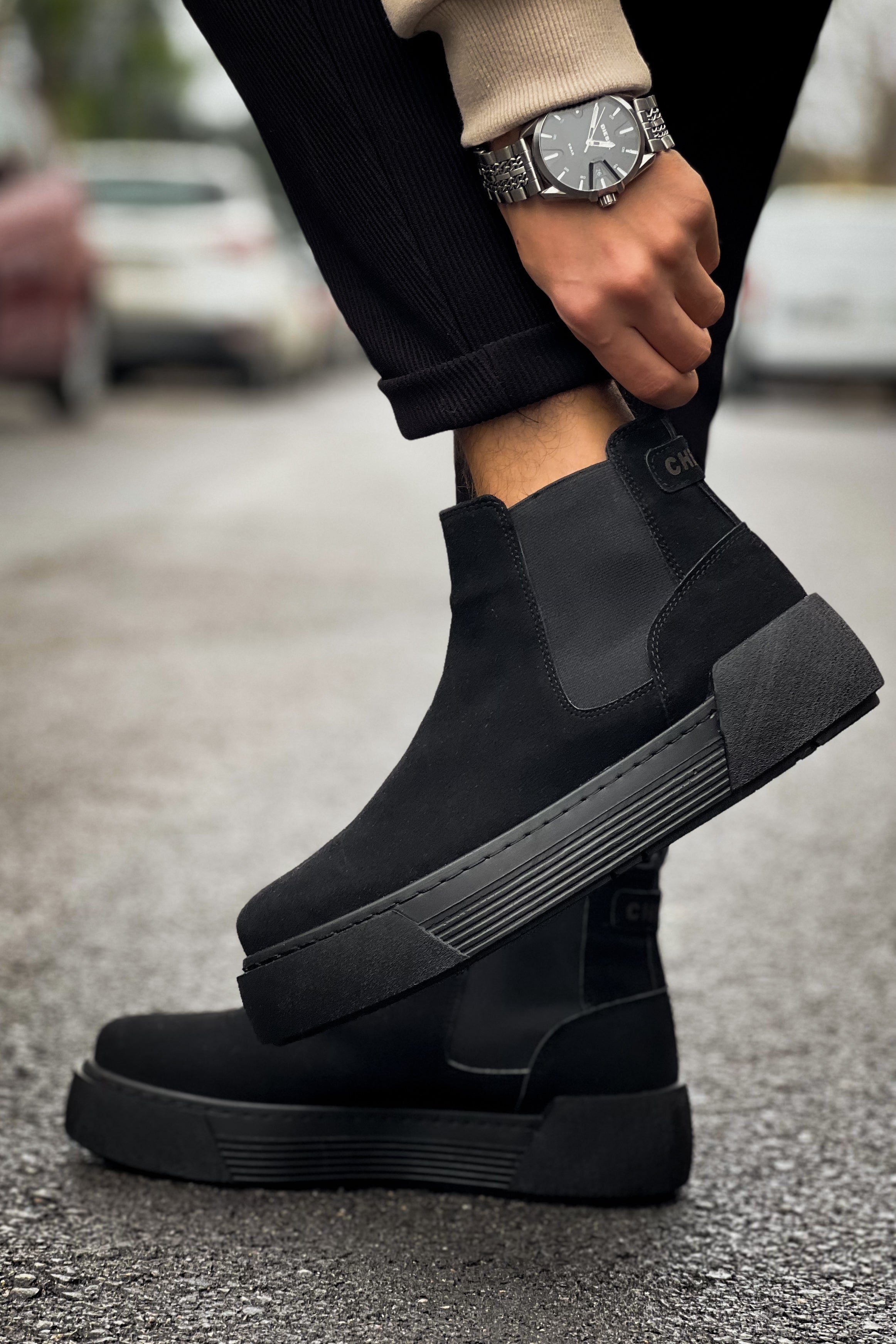 CH069 SRT Harmany Men's Boots Black