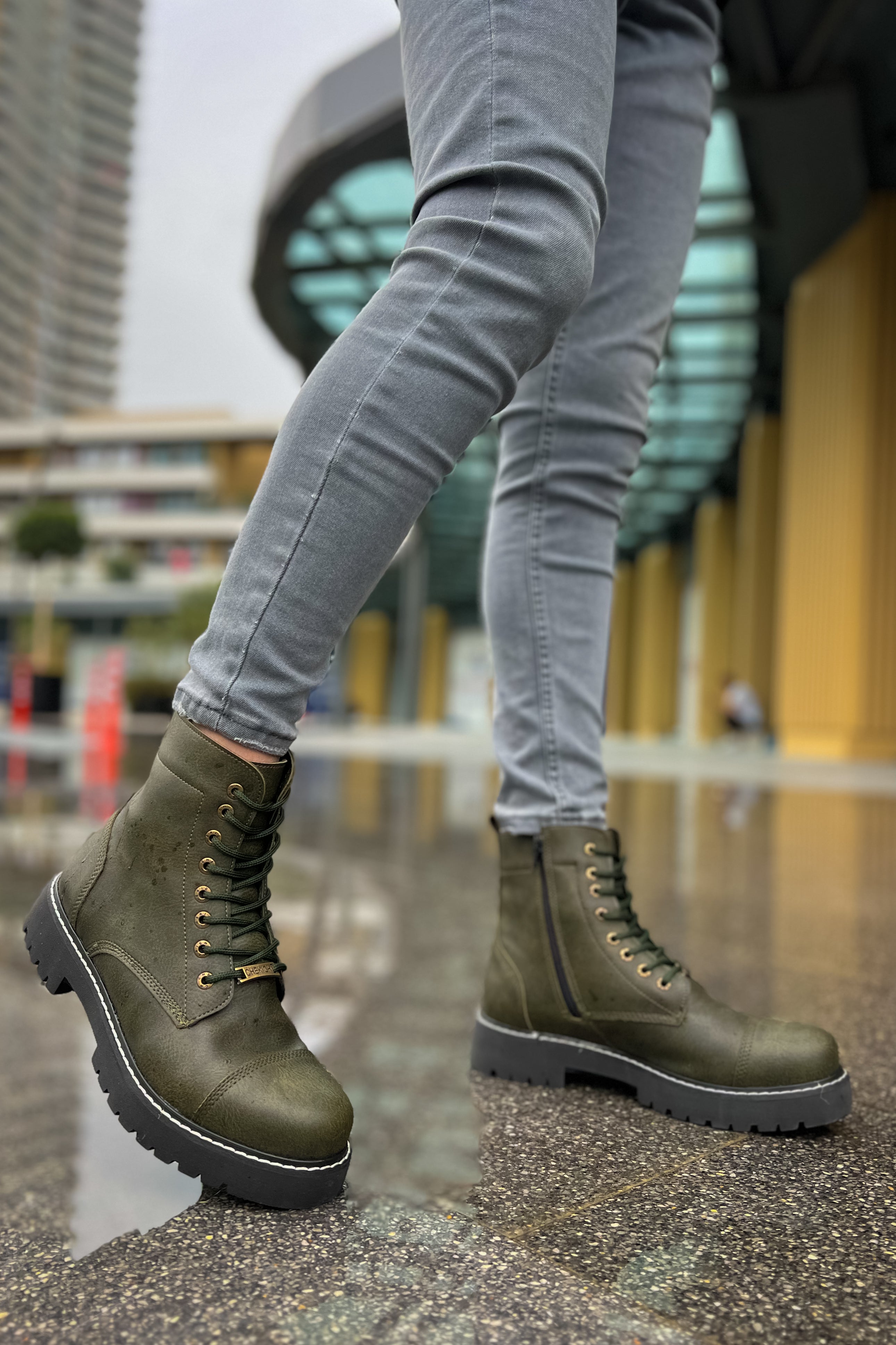 CH009 CST Militärische Herrenstiefel Khaki