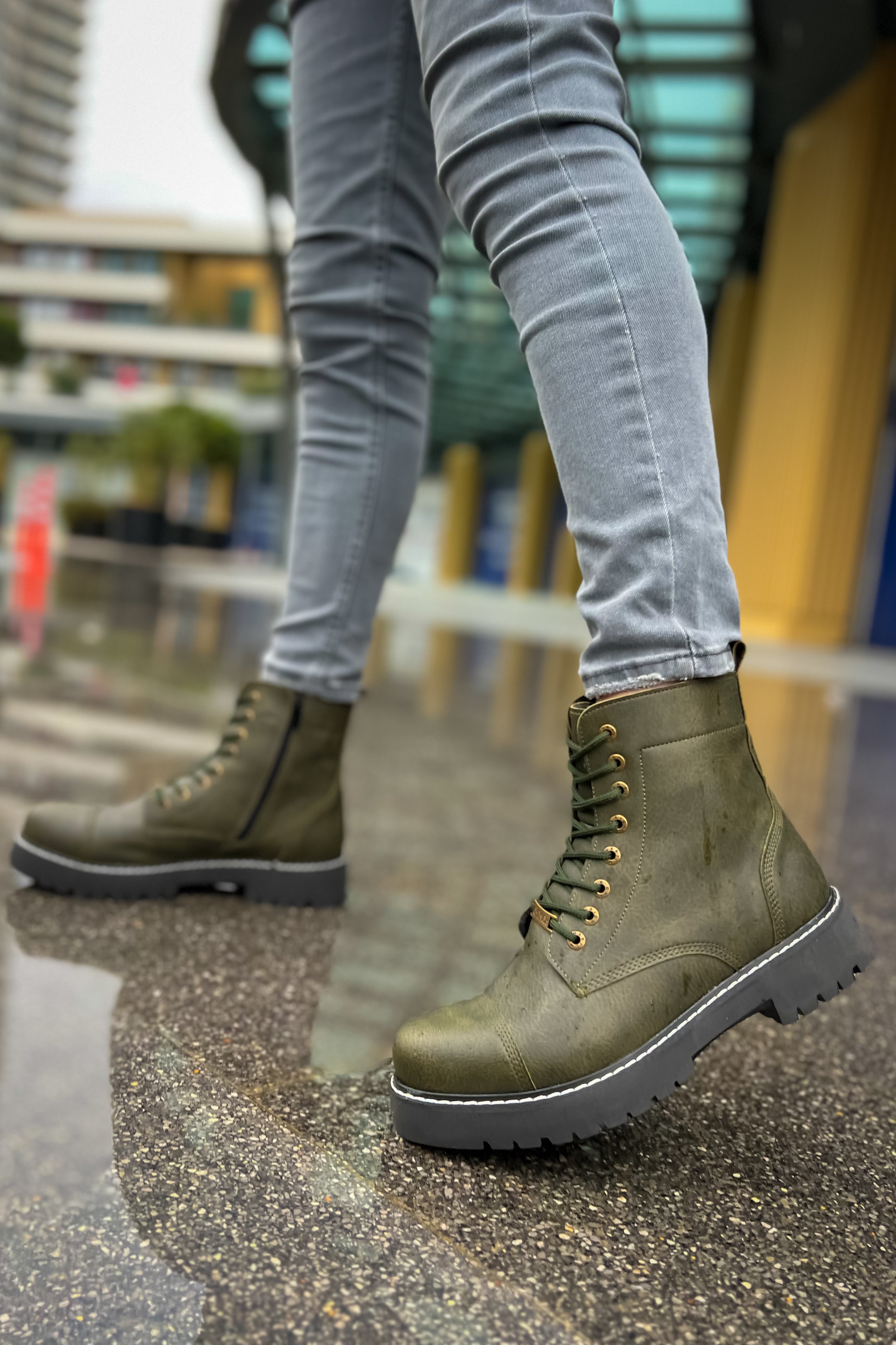 CH009 CST Militärische Herrenstiefel Khaki