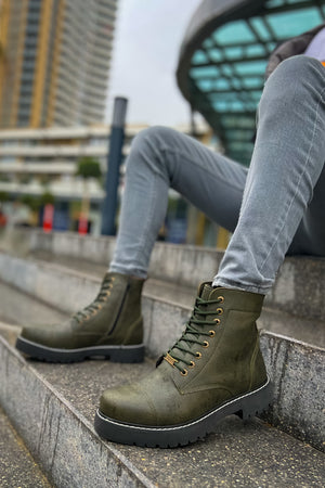 CH009 - CST Military Men's Boots Khaki