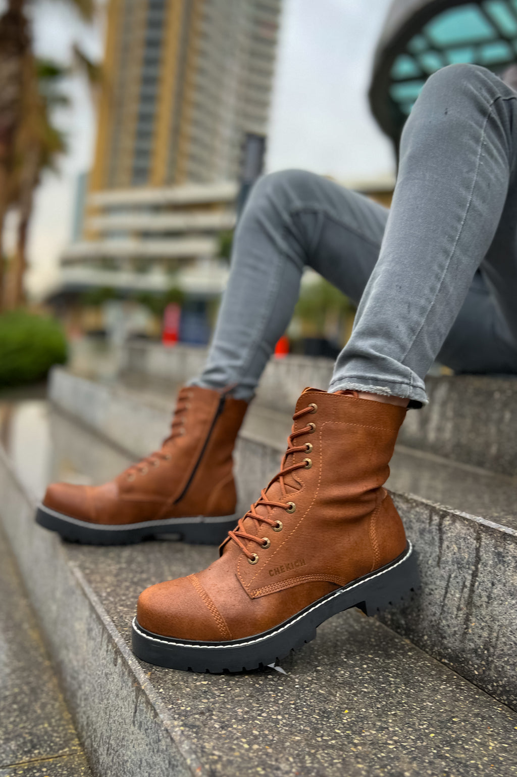 CH009 - CST Military Men's Boots Tan