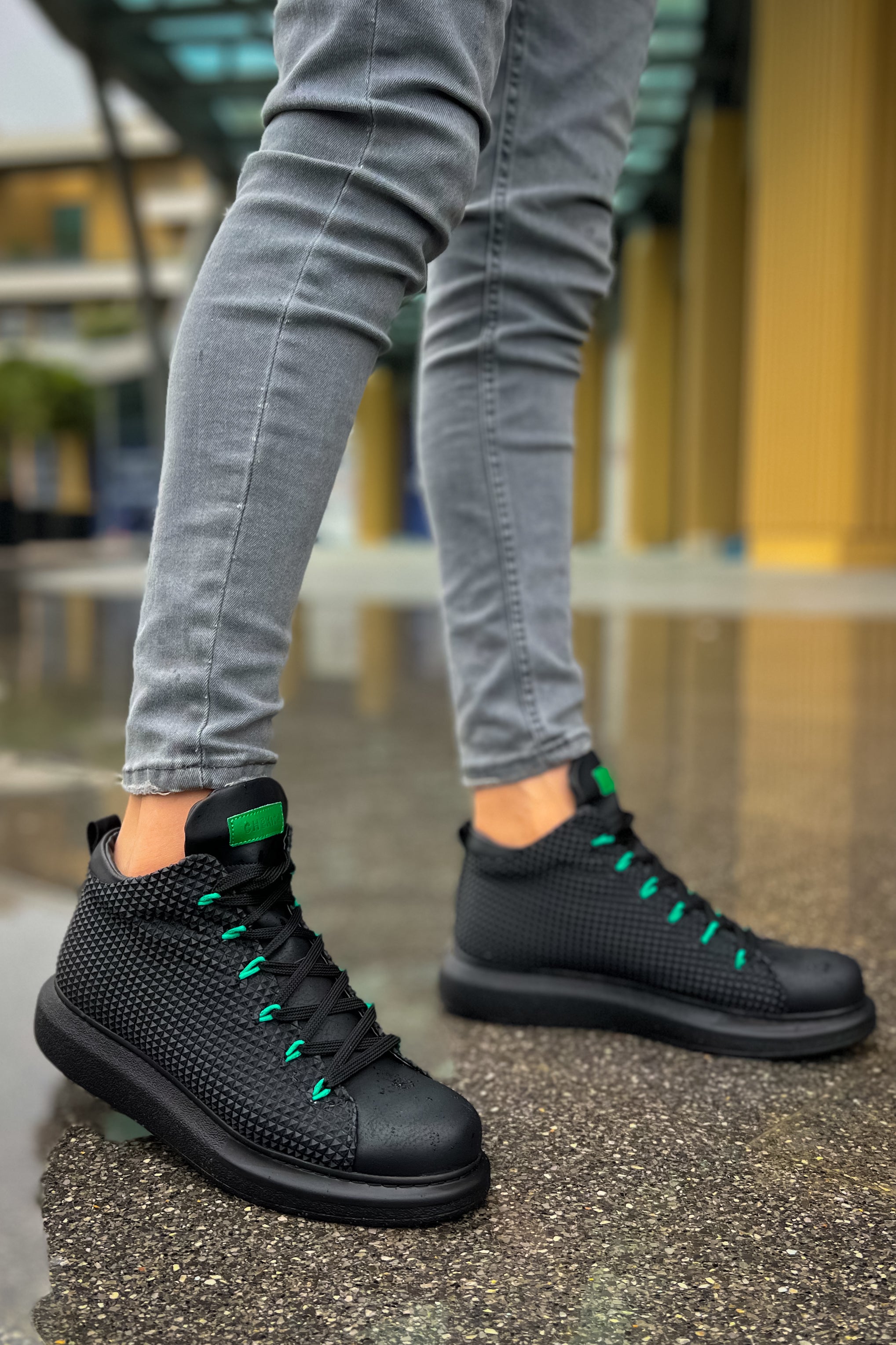 CH111 GST Milano Herrenstiefel Schwarz/Grün