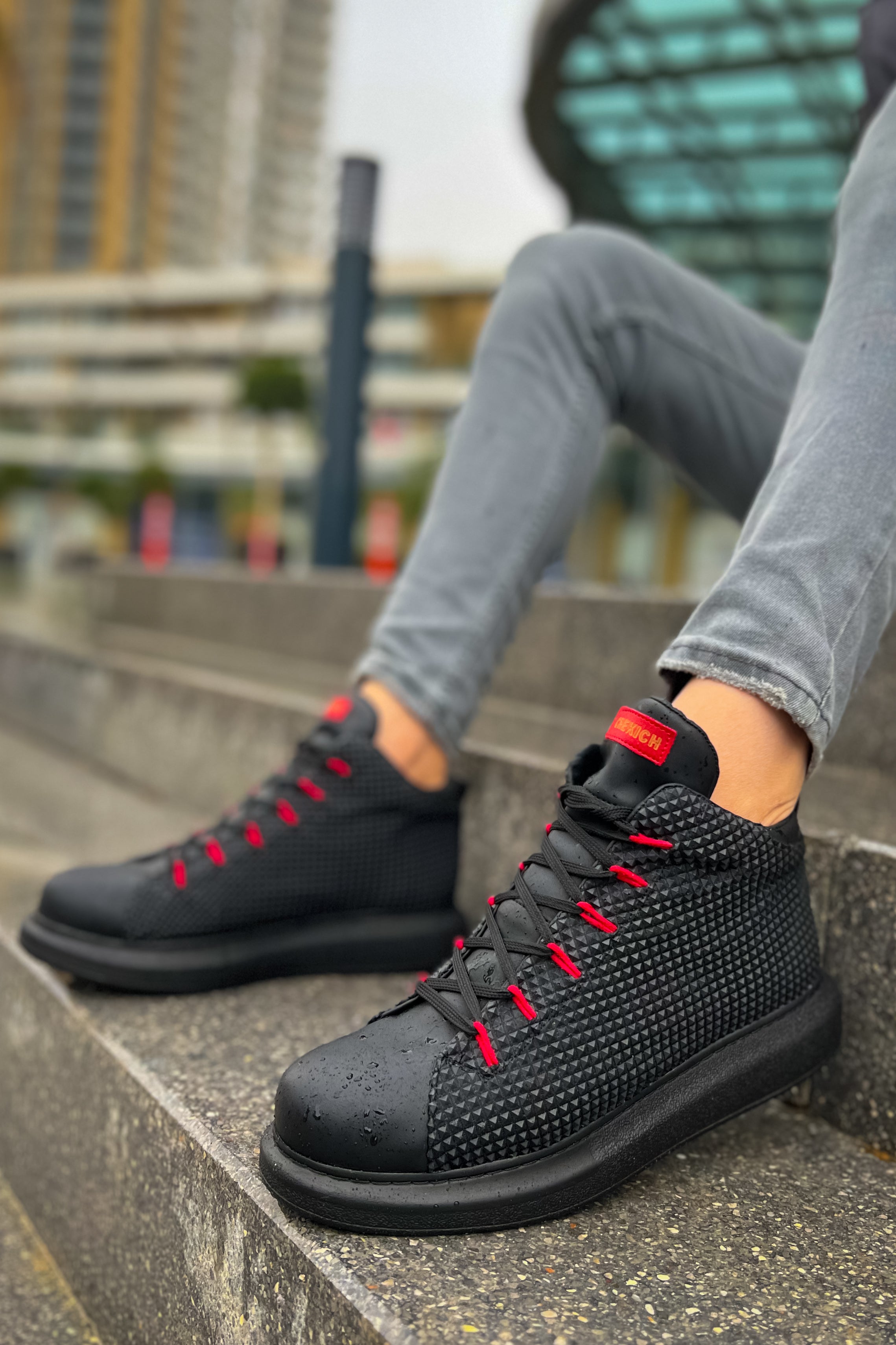 CH111 GST Milano Men's Boots Black/Red