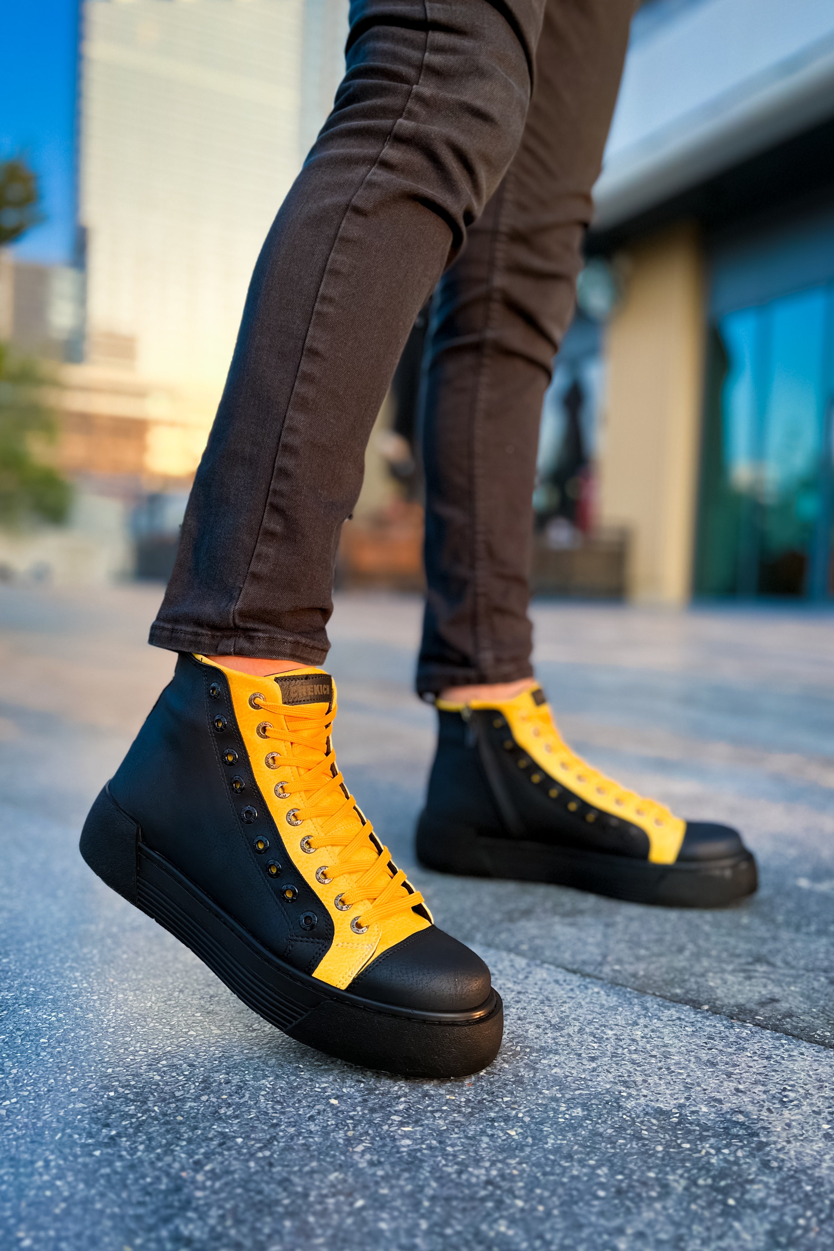CH167 GST Blazer Men's Boots Black - Yellow