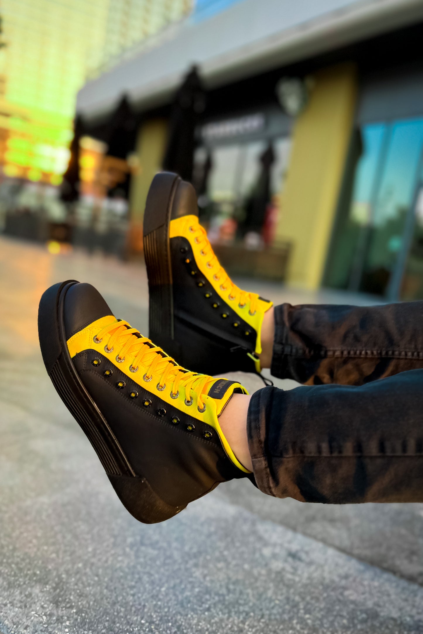 CH167 GST Blazer Men's Boots Black - Yellow
