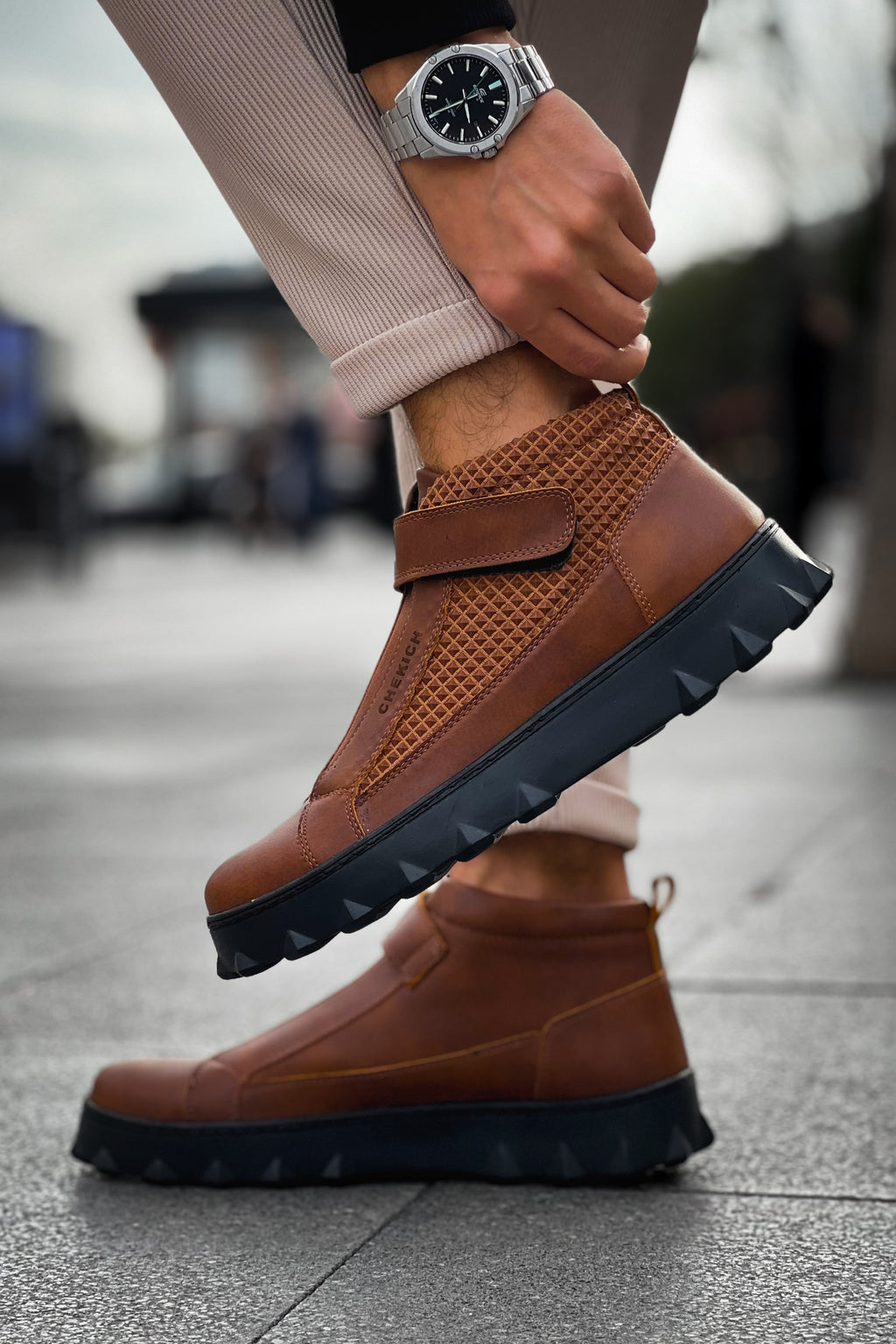 CH103 CST Pyramid Long Herrenstiefel Tan