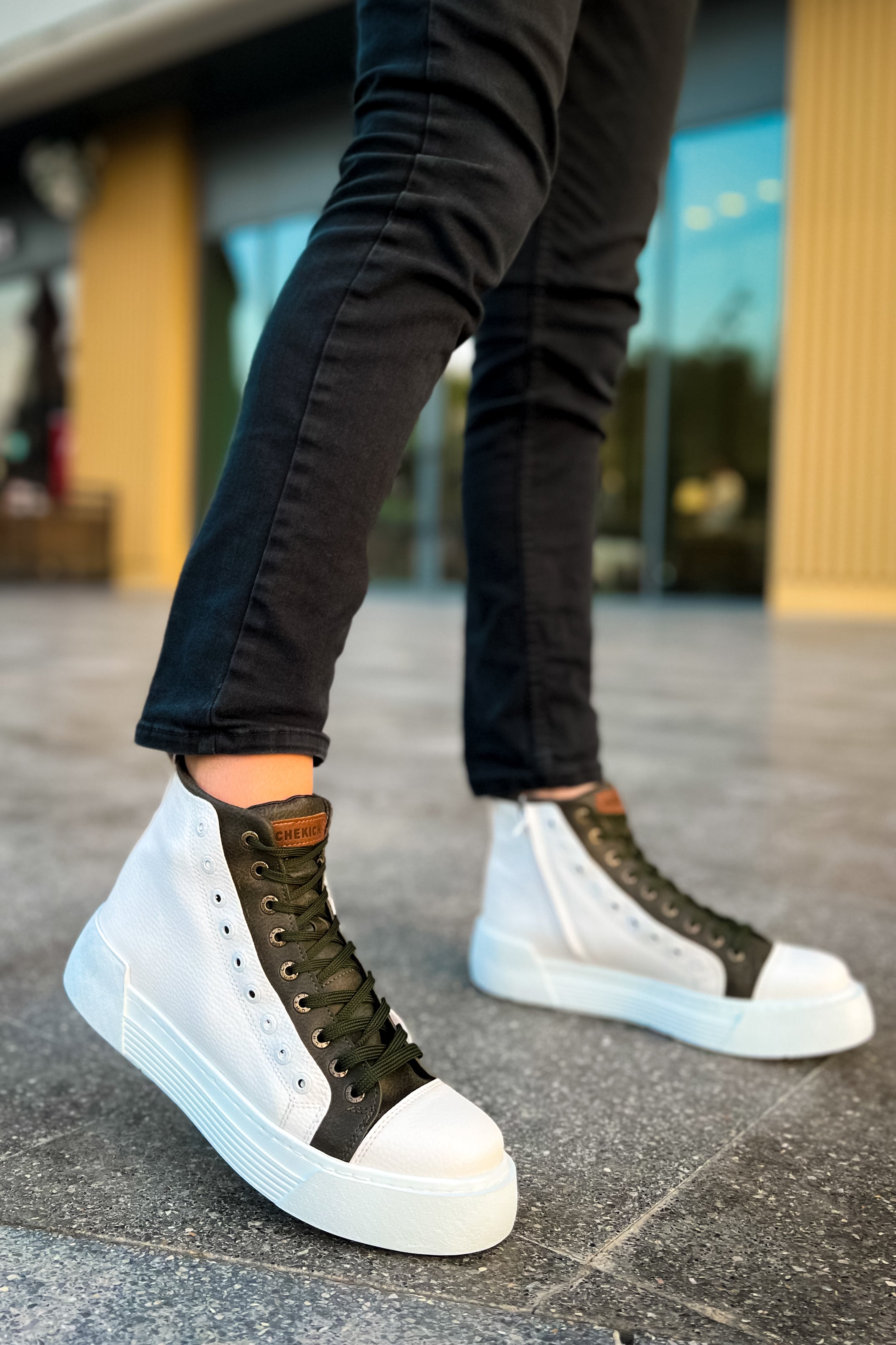 CH167 GBT Blazer Men's Boots White / Khaki
