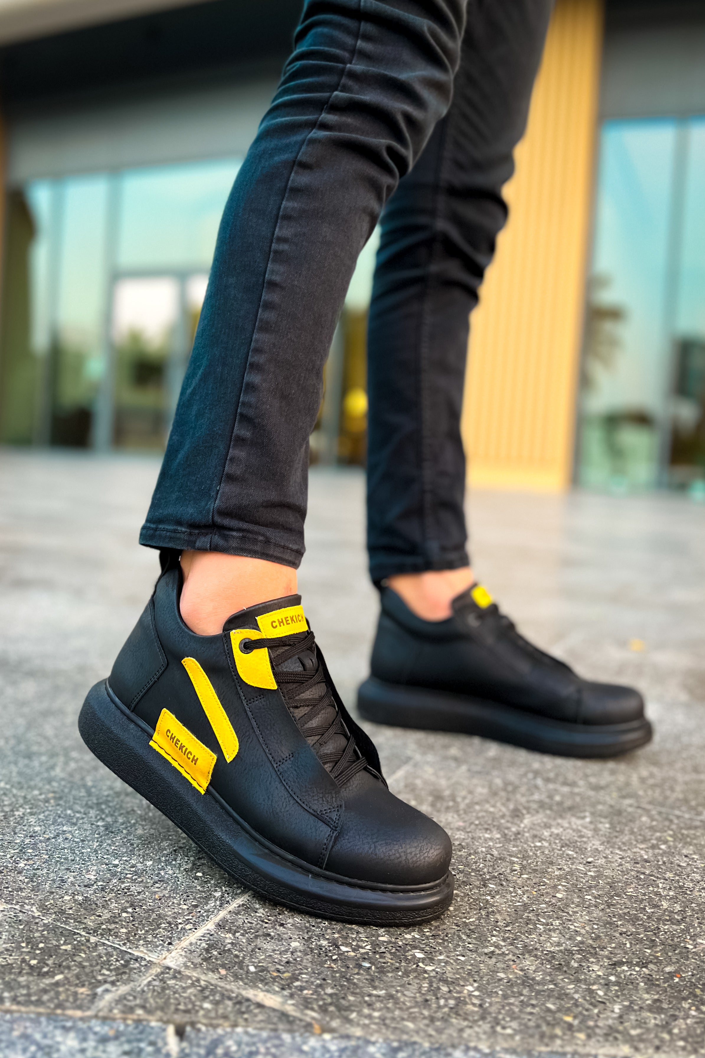 CH131 GST Frogner Men's Boots Black - Yellow