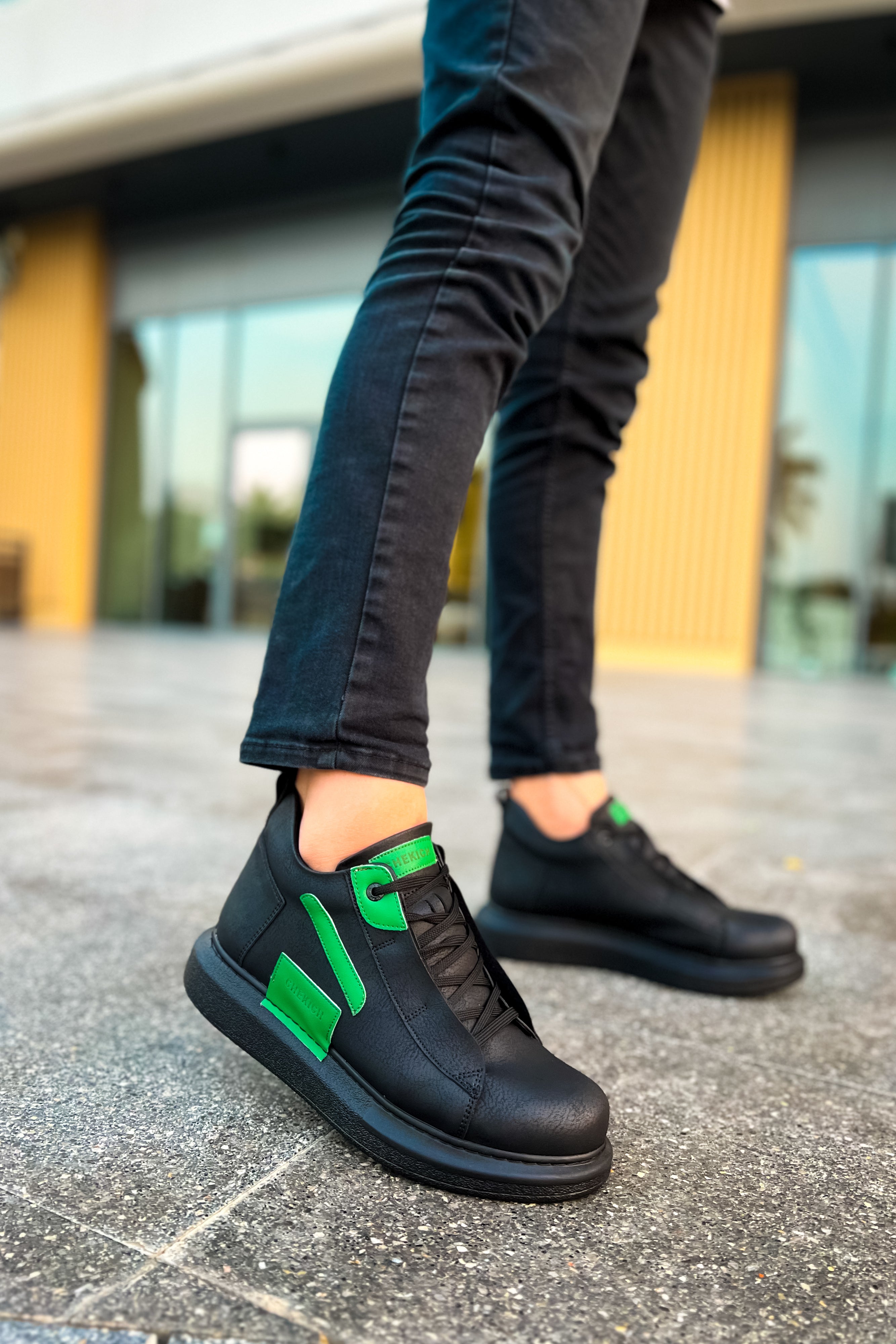 CH131 GST Frogner Herrenstiefel Schwarz/Grün