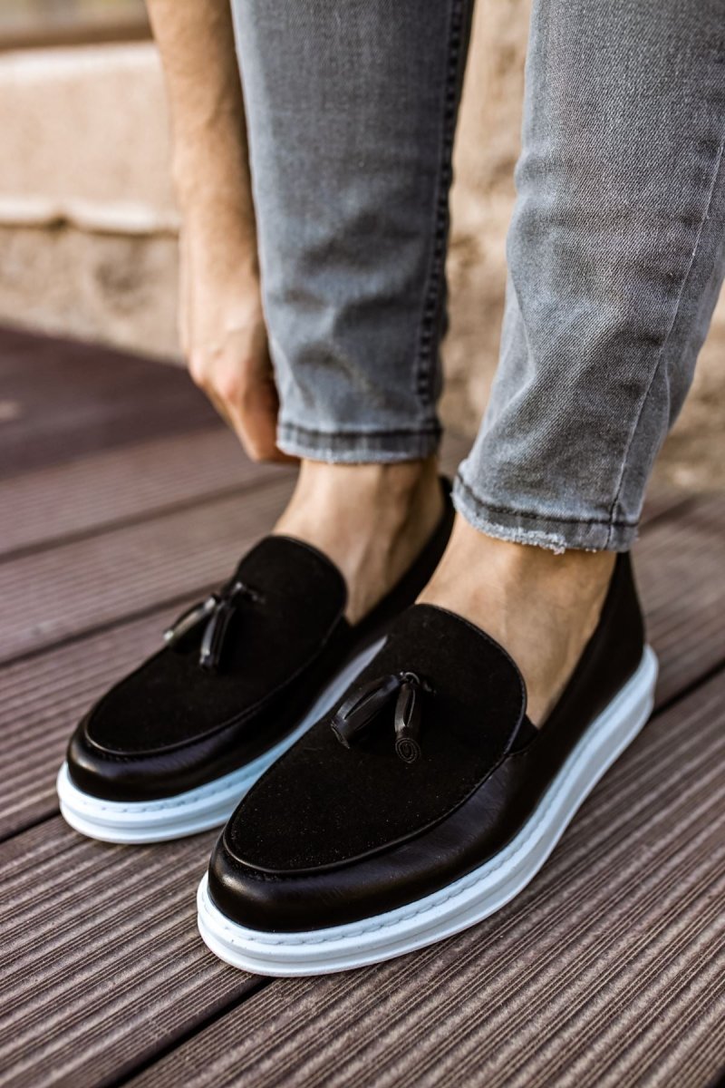CH002 - CBT Loafer Pelle Men Sneaker Black - chekich.com