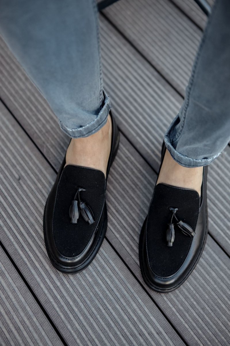 CH002 - CST Loafer Pelle Men Sneaker Black - chekich.com