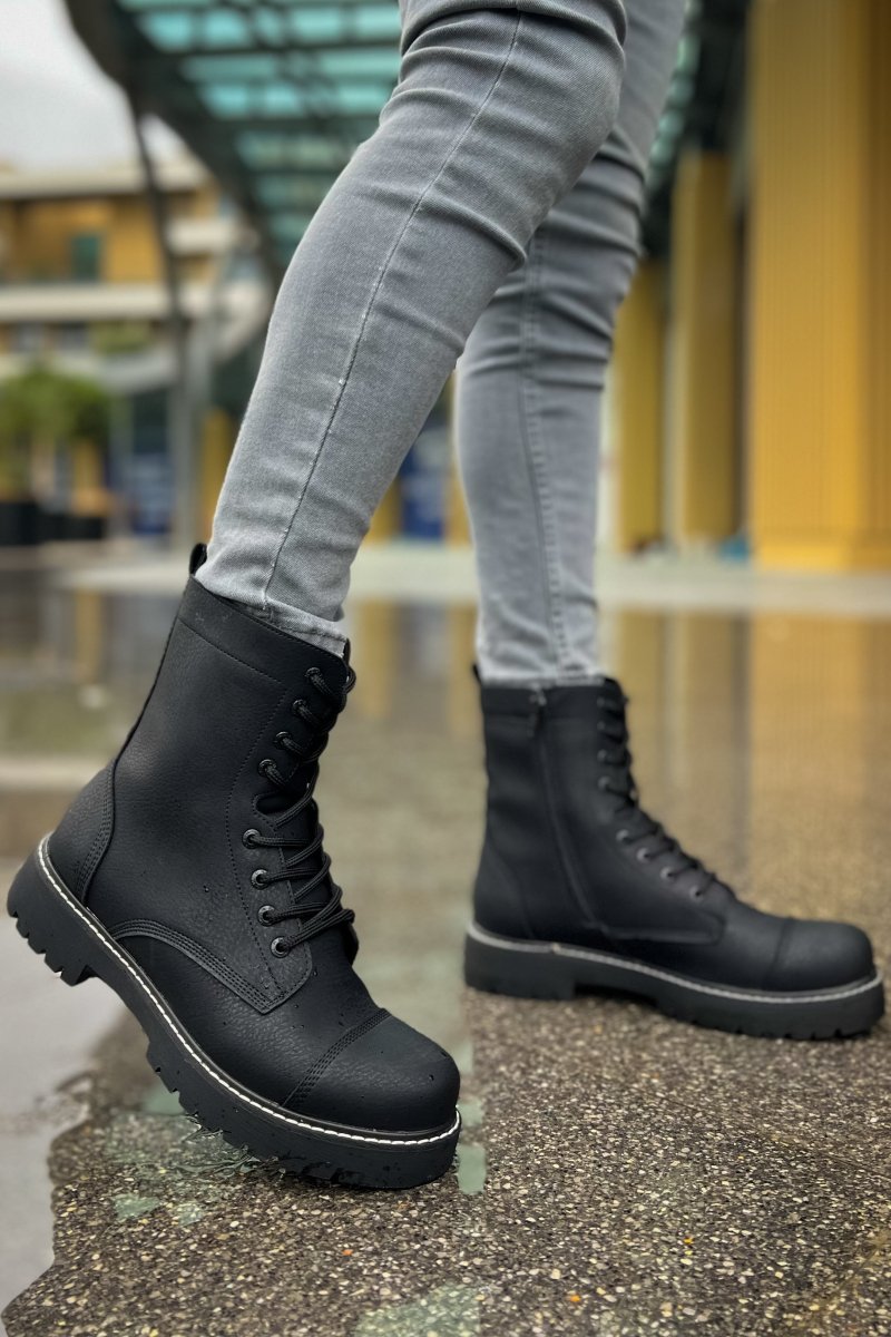 CH009 - CST Military Men's Boots Black - chekich.com