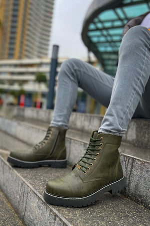 CH009 - CST Military Men's Boots Khaki - chekich.com