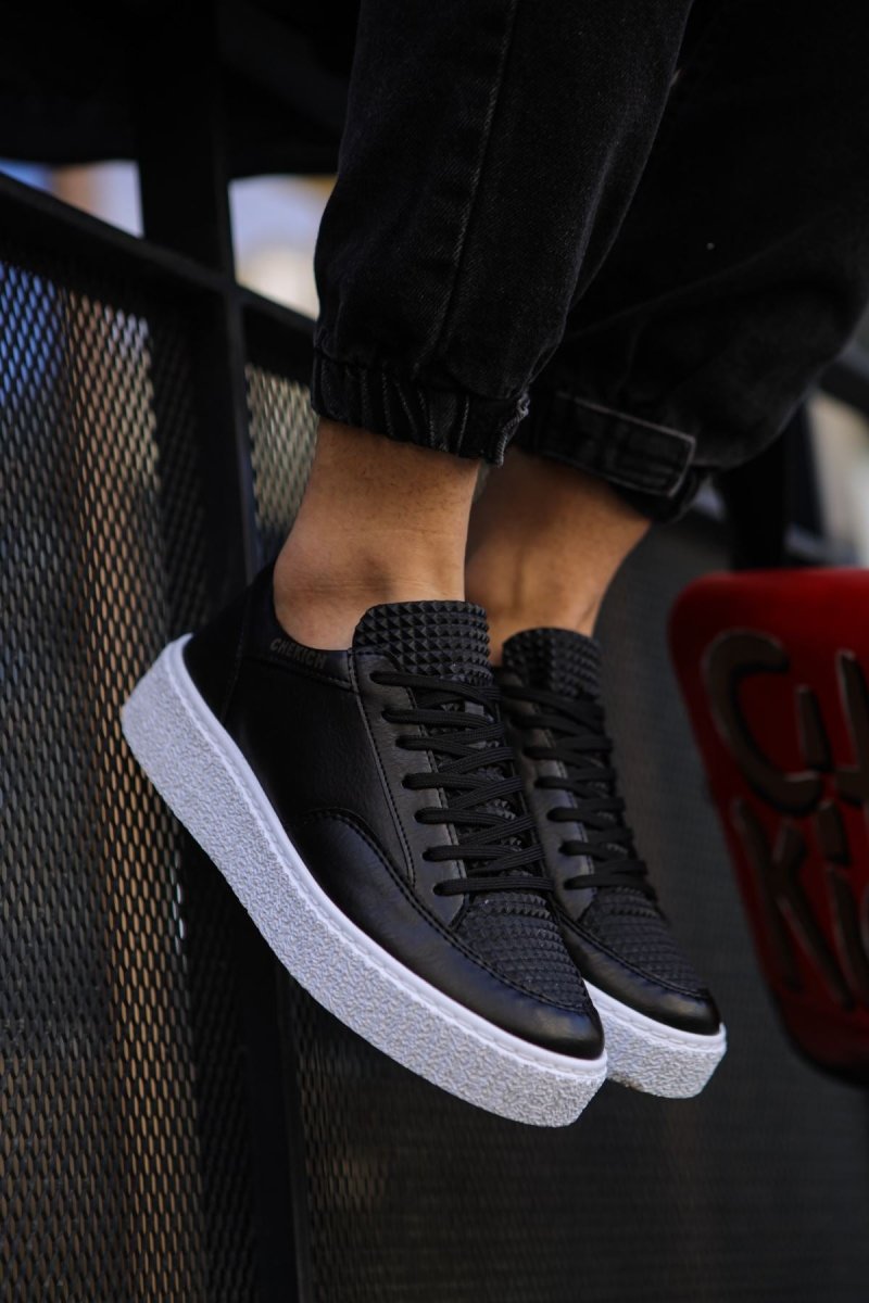 CH017 - FBT Pyramid Men Sneaker Black - chekich.com