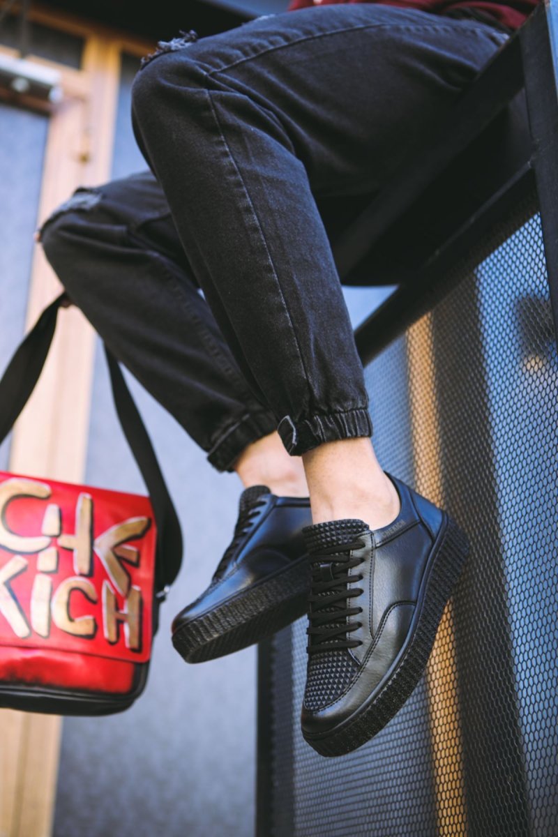 CH017 - FST Pyramid Men Sneaker Black - chekich.com
