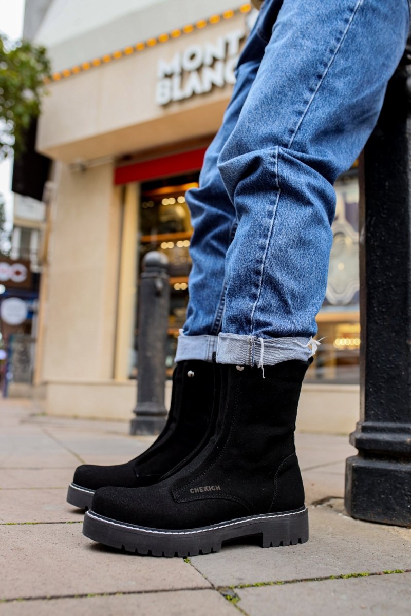 CH027 - SST Quebec Men's Boots Black - chekich.com