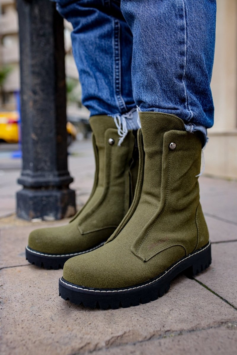 CH027 - SST Quebec Men's Boots Khaki - chekich.com