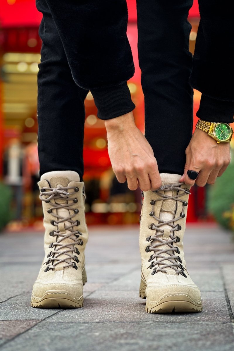 CH051 SBJ Scalatore Men's Boots Sand Color - chekich.com