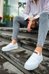 CH067 - GBT Warrem Erkek Ayakkabı BEYAZ / BEYAZ - chekich.com