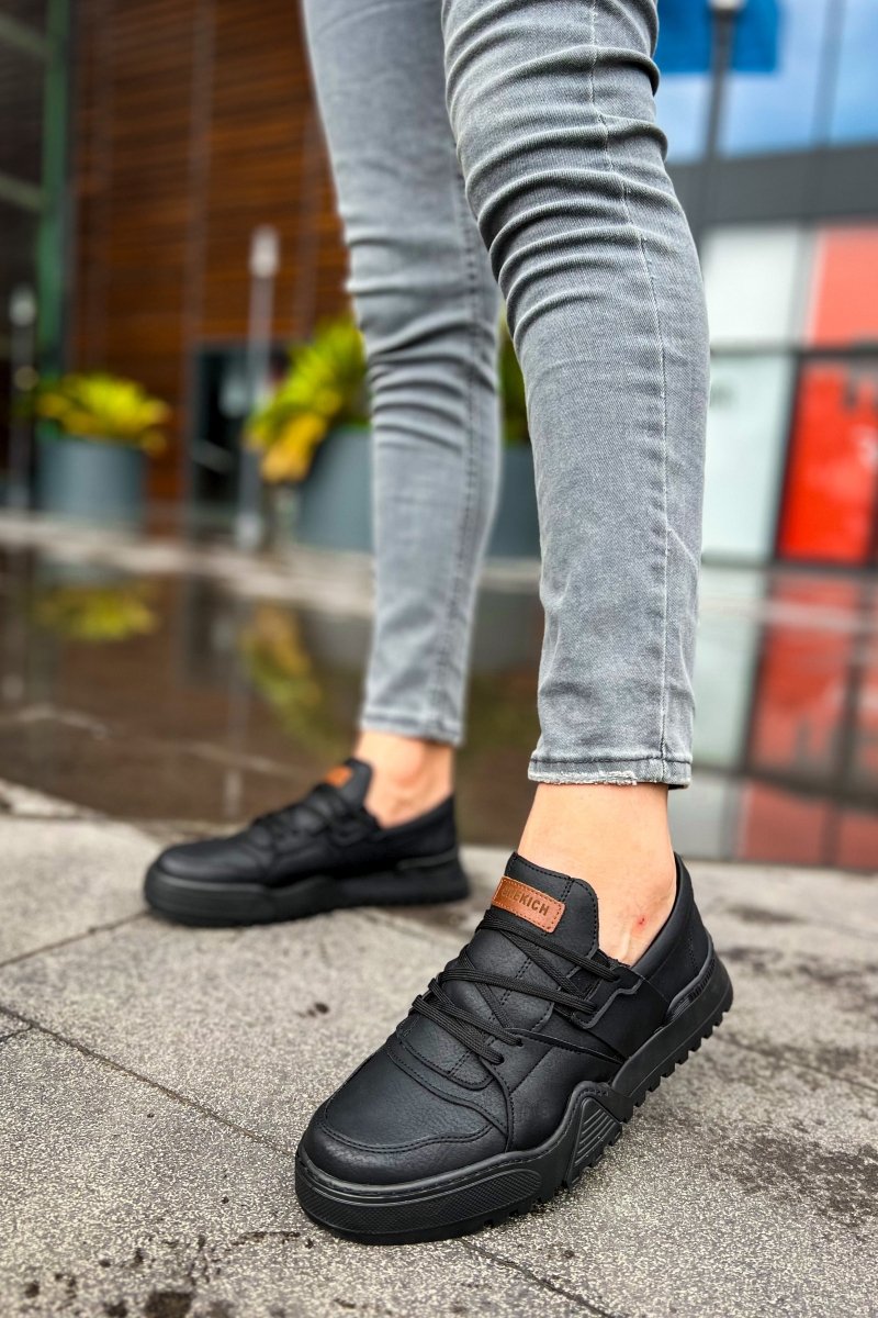 CH067 GST Warrem Men Sneaker Black/Black - chekich.com