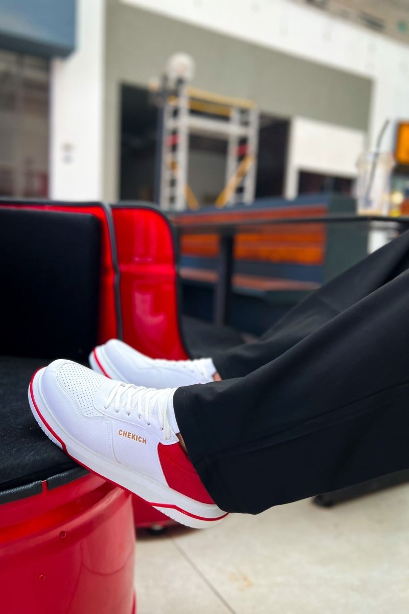 CH075 - CBT Signature Erkek Ayakkabı BEYAZ/KIRMIZI - chekich.com