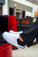 CH075 - CBT Signature Erkek Ayakkabı BEYAZ/SIYAH - chekich.com