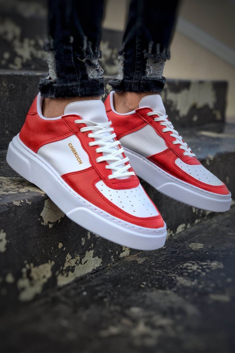 CH087 - CBT Kenton Men Sneaker Red / White - chekich.com