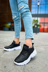 CH089 - CBT Low Top Lace Up Erkek Ayakkabı SIYAH - chekich.com