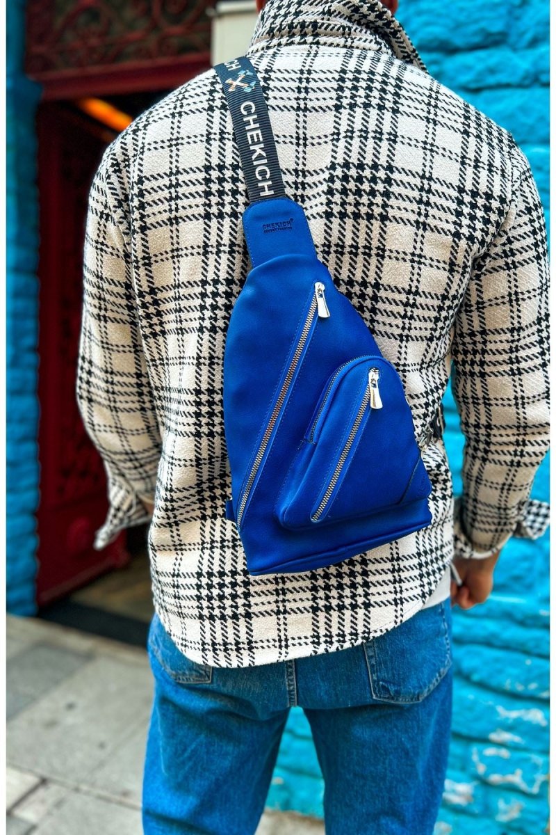 CH103 Astranite Üçgen Erkek Çanta Sax Blue - chekich.com