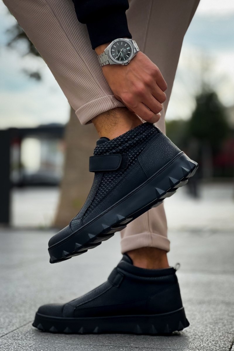 CH103 - CST Pyramid Long Men's Boots Black - chekich.com