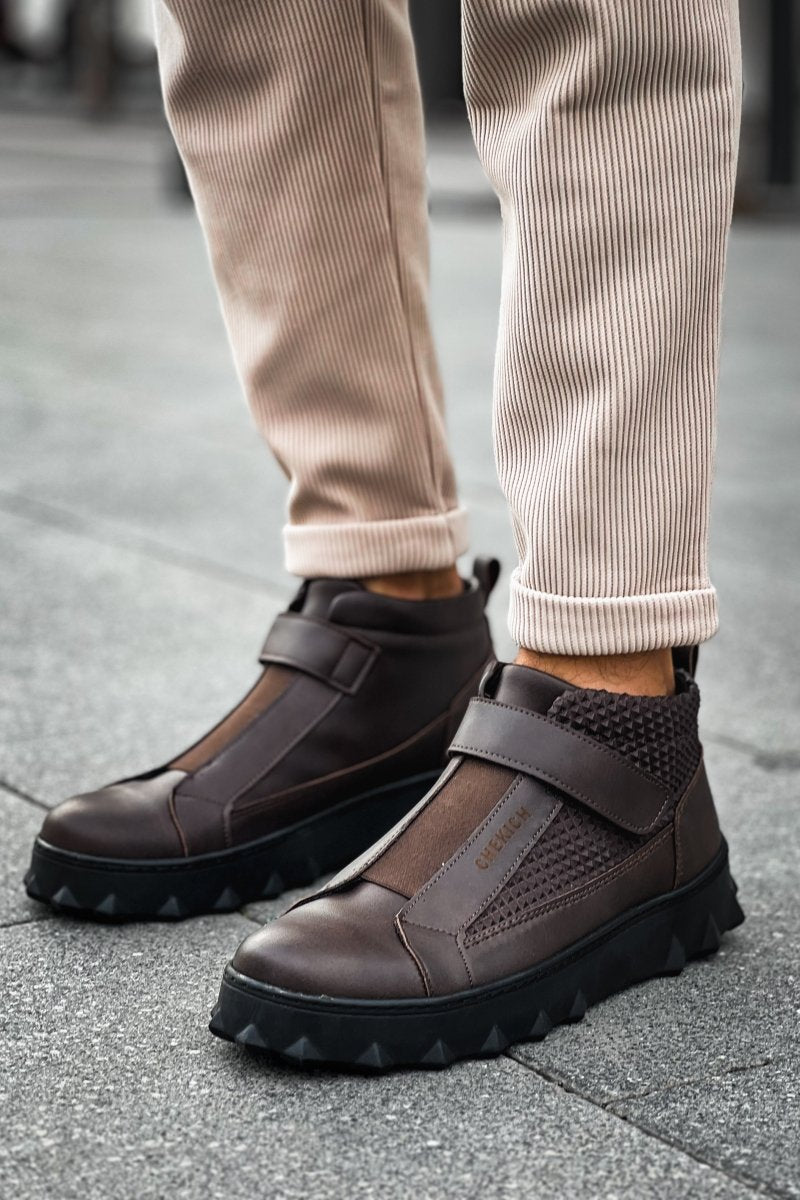 CH103 - CST Pyramid Long Men's Boots Brown - chekich.com