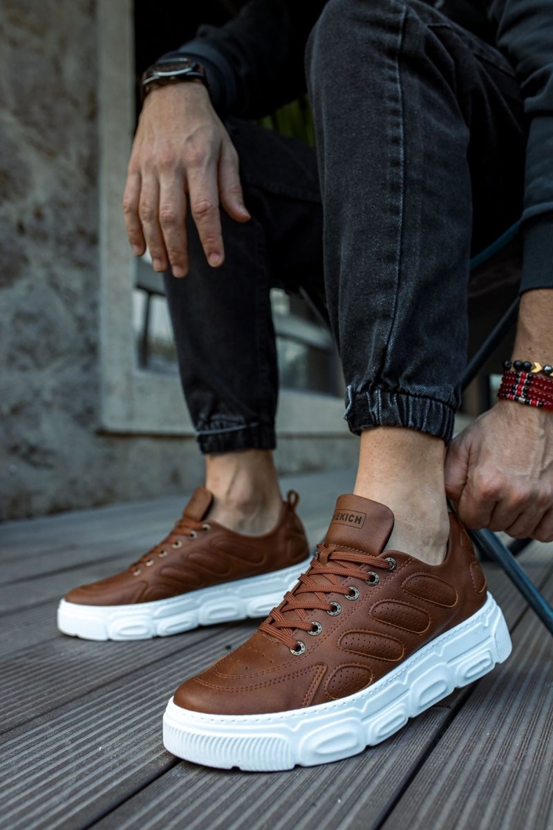 CH105 - CBT Cronus Men Sneaker Tan - chekich.com