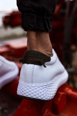 CH107 - CBT Felibord Erkek Ayakkabı BEYAZ / HAKI - chekich.com