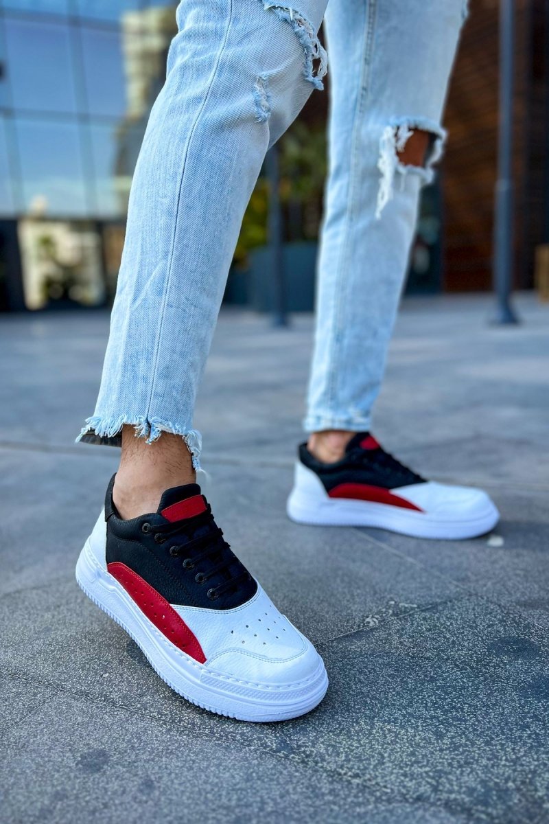 CH115 - CBT Literide Erkek Ayakkabı BEYAZ/KIRMIZI/SIYAH - chekich.com