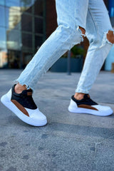 CH115 - CBT Literide Erkek Ayakkabı BEYAZ/TABA/SIYAH - chekich.com