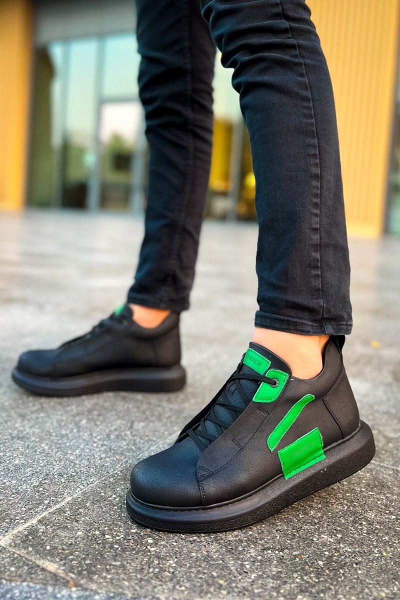 CH131 GST Frogner Men's Boots Black / Green - chekich.com