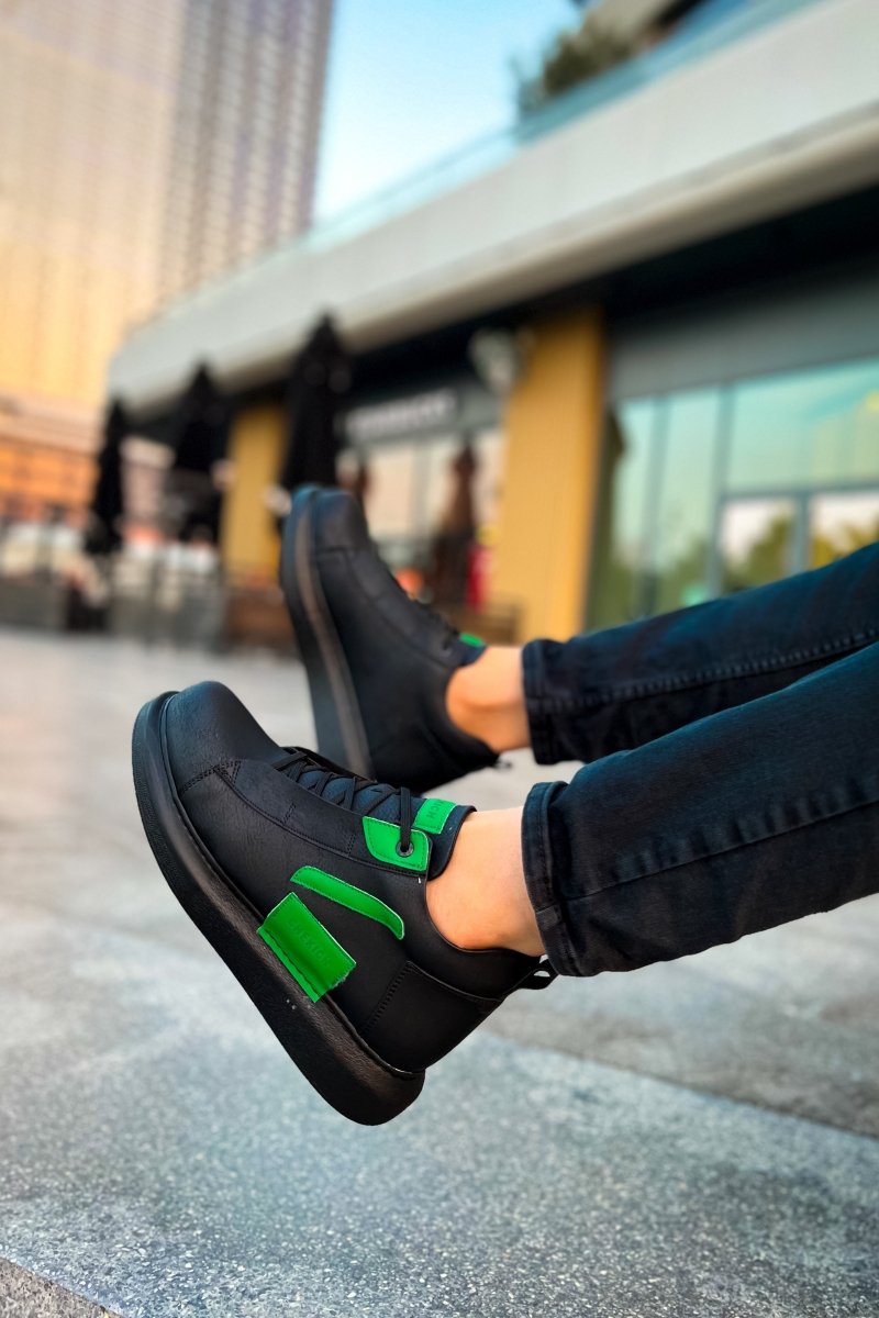 CH131 GST Frogner Men's Boots Black / Green - chekich.com